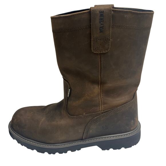Wolverine Brown Leather Pull-On Work Boots Men’s 13 EW W10682 - Picture 11 of 16